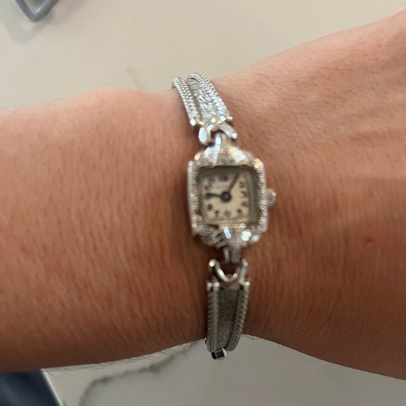 10k white gold vintage watch - Picture 5 of 7